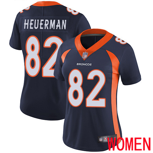 Women Denver Broncos #82 Jeff Heuerman Navy Blue Alternate Vapor Untouchable Limited Player Football NFL Jersey->women nfl jersey->Women Jersey